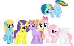 Size: 868x546 | Tagged: safe, oc, oc only, earth pony, pegasus, pony, unicorn, female, mare