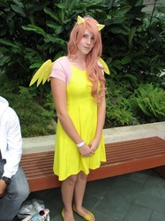 Size: 487x650 | Tagged: artist needed, safe, fluttershy, human, g4, cosplay, irl, irl human, kawaii kon, photo, solo