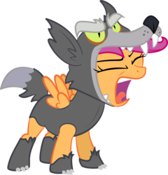 Size: 896x932 | Tagged: safe, artist:java--jive, scootaloo, pegasus, pony, g4, animal costume, clothes, costume, female, scootawolf, simple background, solo, transparent background, vector, wolf costume