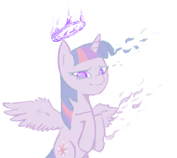 Size: 476x427 | Tagged: safe, artist:hipster-ponies, twilight sparkle, alicorn, angel, pony, g4, female, flockdraw, halo, mare, simple background, solo, transparent background, twilight sparkle (alicorn)