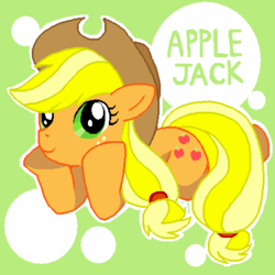 Size: 450x450 | Tagged: safe, artist:moyori, applejack, g4, female, solo