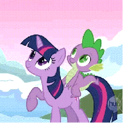 Size: 360x360 | Tagged: safe, artist:superedit, edit, edited screencap, screencap, spike, twilight sparkle, bird, dragon, pony, songbird, unicorn, g4, winter wrap up, animated, dragons riding ponies, duo, eaten alive, eating, eyes closed, female, gif, hub logo, male, mare, omnivore twilight, open mouth, ponies eating meat, predation, raised hoof, riding, smiling, soft vore, spike riding twilight, swallowing, the great and powerful superedit, throat bulge, twilight eats a bird, twipred, unicorn twilight, vore, wat