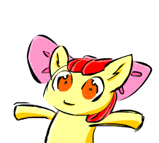 Size: 225x202 | Tagged: safe, artist:kattenfluga, apple bloom, g4, animated, female, how, solo, what are you doing