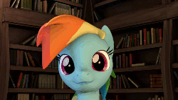 Size: 500x281 | Tagged: safe, artist:drdicksamazingstick, rainbow dash, g4, 3d, animated, female, looking at you, solo, source filmmaker, wink