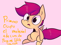 Size: 1280x960 | Tagged: safe, scootaloo, g4, female, solo, spanish