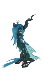 Size: 1024x1703 | Tagged: safe, artist:kna, queen chrysalis, changeling, changeling queen, g4, crown, female, jewelry, regalia, solo
