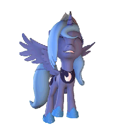 Size: 360x360 | Tagged: safe, artist:drdicksamazingstick, princess luna, g4, 3d, animated, cartographer's cap, cute, dancing, female, filly, happy, hat, lunabetes, prancing, simple background, solo, source filmmaker, transparent background, woona, younger