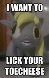 Size: 1094x1718 | Tagged: safe, derpy hooves, pegasus, pony, g4, /mlp/, 4chan, caption, creepy, female, image macro, mare, sculpture, solo