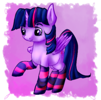 Size: 201x200 | Tagged: safe, twilight sparkle, alicorn, pony, g4, clothes, female, mare, socks, solo, striped socks, twilight sparkle (alicorn)