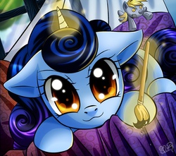 Size: 1700x1500 | Tagged: safe, artist:princesssilverglow, oc, oc only, pony, unicorn, :3, magic, solo