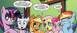 Size: 1062x464 | Tagged: safe, idw, official comic, applejack, fluttershy, pinkie pie, rainbow dash, rarity, twilight sparkle, friendship is magic #11, g4, spoiler:comic, mane six