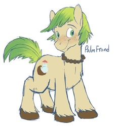 Size: 512x560 | Tagged: safe, artist:violetvampirevixen, oc, oc only, oc:palm frond, solo