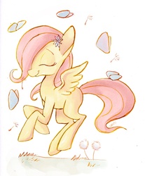 Size: 688x829 | Tagged: safe, artist:violetvampirevixen, fluttershy, g4, female, filly, solo