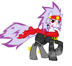 Size: 527x486 | Tagged: safe, artist:pegatrix, pony, beluga damiens, ponified, solatorobo, solo