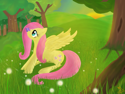 Size: 1600x1200 | Tagged: safe, artist:fancymareinblue, fluttershy, g4, female, solo