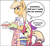 Size: 906x828 | Tagged: dead source, safe, artist:garam, apple bloom, applejack, earth pony, anthro, g4, adorabloom, apron, butthug, clothes, cute, dialogue, faceful of ass, female, food, grammar error, heart, hug, hug from behind, mittens, sweat