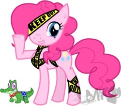 Size: 606x530 | Tagged: safe, artist:lawlipopprincess, gummy, pinkie pie, g4, lady gaga, parody