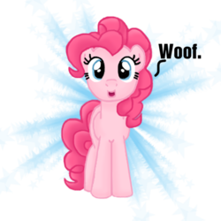 Size: 894x894 | Tagged: safe, artist:cleolouisenile, pinkie pie, g4, female, solo, woof