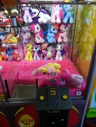 Size: 768x1024 | Tagged: source needed, safe, fluttershy, pinkie pie, rainbow dash, rarity, spike, twilight sparkle, g4, claw machine, game, irl, photo, plushie, rarity plushie, spike plushie