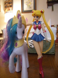 Size: 1280x1707 | Tagged: safe, princess celestia, g4, brushable, female, irl, photo, sailor moon (series), toy