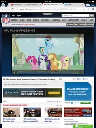 Size: 1536x2048 | Tagged: safe, applejack, fluttershy, pinkie pie, rainbow dash, rarity, g4, eric berry, google chrome, ios, ipad, kansas city chiefs, nfl