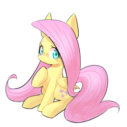 Size: 500x500 | Tagged: safe, artist:30clock, fluttershy, g4, female, pixiv, solo
