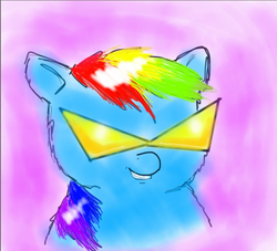 Size: 688x624 | Tagged: safe, artist:waggytail, fluffy pony, fanart, fluffydash, shadysmarty, solo, sunglasses