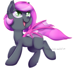 Size: 2173x2093 | Tagged: safe, artist:midnight-estelle, oc, oc only, oc:heartbeat, bat pony, pony, blank flank, solo