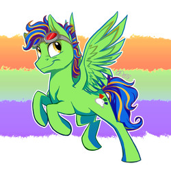 Size: 2330x2312 | Tagged: safe, artist:graystripe64, oc, oc only, pegasus, pony, chroma flow, goggles, solo