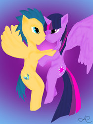 Size: 774x1032 | Tagged: safe, artist:hbvampire, flash sentry, twilight sparkle, alicorn, pony, g4, female, male, mare, ship:flashlight, shipping, straight, twilight sparkle (alicorn)