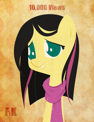 Size: 1280x1658 | Tagged: safe, artist:fluttershythekind, oc, oc only, clothes, portrait, scarf, solo