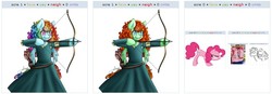 Size: 796x278 | Tagged: safe, arrow, bow (weapon), bow and arrow, brave (movie), disney princess, exploitable meme, juxtaposition, juxtaposition win, juxtaposition winception, meme, merida, meta, weapon