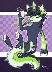 Size: 900x1243 | Tagged: safe, artist:serge-stiles, oc, oc only, pony, unicorn, magic, microphone, night sound, solo