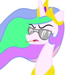 Size: 1500x1500 | Tagged: artist needed, safe, princess celestia, alicorn, pony, g4, female, solo, sunglasses