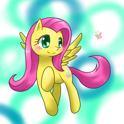 Size: 1000x1000 | Tagged: safe, artist:hashioaryut, fluttershy, pegasus, pony, g4, female, mare, pixiv, solo