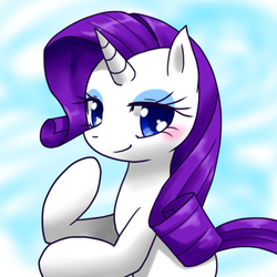 Size: 1000x1000 | Tagged: safe, artist:hashioaryut, rarity, pony, unicorn, g4, female, mare, pixiv, solo