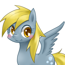 Size: 3000x3000 | Tagged: safe, artist:hashioaryut, derpy hooves, pegasus, pony, g4, female, mare, pixiv, solo