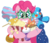 Size: 7642x6626 | Tagged: safe, artist:stainless33, idw, pinkie pie, earth pony, pony, g4, absurd resolution, caramel apple (food), corn, cotton candy, crazy straw, female, food, ice cream, popcorn, simple background, solo, transparent background