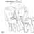 Size: 900x900 | Tagged: safe, artist:speccysy, fluttershy, marble pie, earth pony, pegasus, pony, g4, duo, female, looking at each other, mare, monochrome, simple background, white background