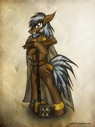 Size: 1704x2272 | Tagged: safe, oc, oc only, pony, ap0st0l, customized toy, hammer, male, old paper, primal song, solo, stallion