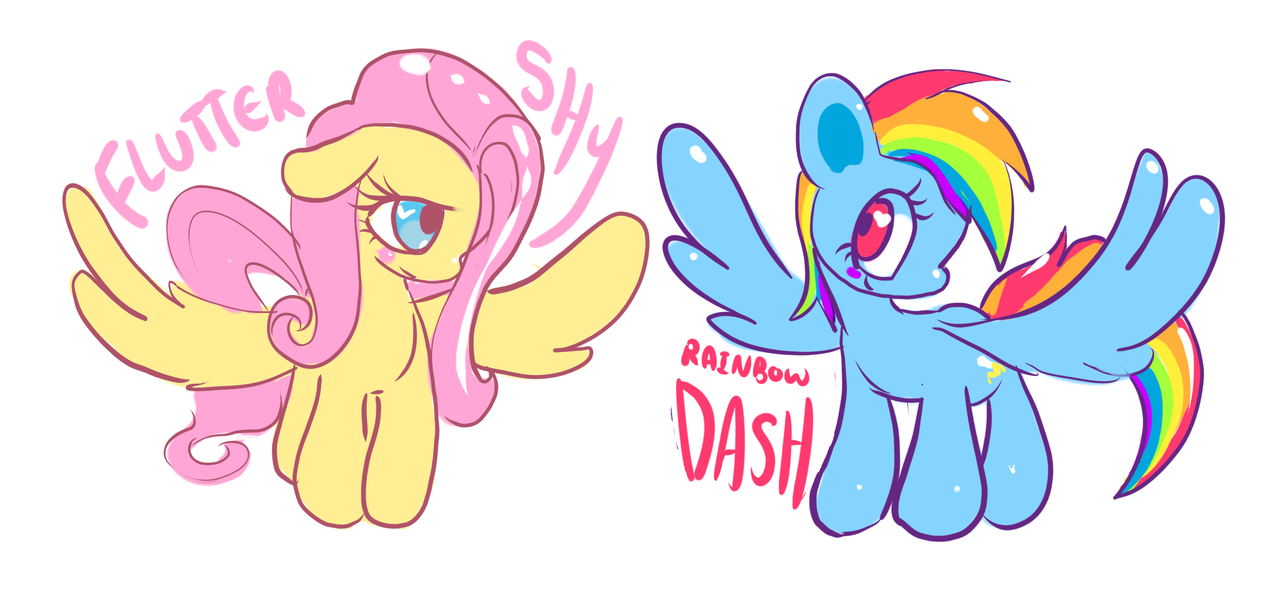 435595 Dead Source Safe Artistluvlymilk Fluttershy Rainbow Dash