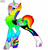 Size: 1024x1060 | Tagged: safe, artist:dj-acid-rain, oc, oc only, oc:princess kawaii desu random rainbow sue, alicorn, pony, alicorn oc, ambiguous gender, base used, clothes, colored horn, colored wings, donut steel, eyestrain warning, folded wings, gradient body, gradient wings, horn, jewelry, leg warmers, multicolored horn, necklace, rainbow body, rainbow eyes, rainbow tail, simple background, solo, tail, white background, wings