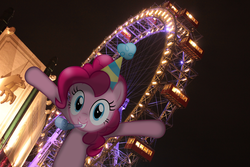 Size: 5184x3456 | Tagged: dead source, safe, artist:mr-blitz, pinkie pie, g4, carnival, ferris wheel, irl, photo, ponies in real life, solo