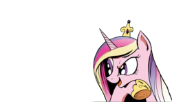 Size: 660x390 | Tagged: safe, idw, princess cadance, g4, deeply intrigued cadance, exploitable, female, simple background, solo, template, transparent background