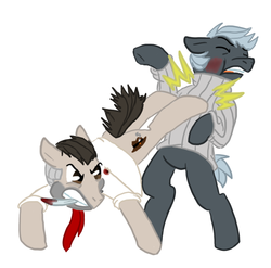 Size: 671x662 | Tagged: safe, artist:cheri-chan, flint paper, ponified, sam and max
