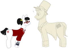 Size: 900x636 | Tagged: safe, artist:cheri-chan, abraham lincoln, ponified, sam and max, sybil pandemik