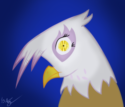 Size: 1050x900 | Tagged: safe, artist:aeonocean, gilda, griffon, g4, female, solo, stare