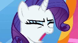 Size: 960x540 | Tagged: safe, screencap, rarity, pony, unicorn, g4, lesson zero, season 2, animated, close-up, extreme close-up, female, mare, marshmelodrama, solo, the worst possible thing, zoomed in