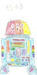 Size: 625x1248 | Tagged: safe, artist:breakdown, rainbow dash, g4, astromech droid, barely pony related, doodle, star wars