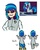 Size: 800x1000 | Tagged: safe, artist:afroquackster, dj pon-3, vinyl scratch, human, g4, humanized